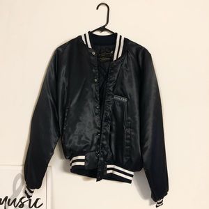 Navy Blue Walker Bomber Style Jacket